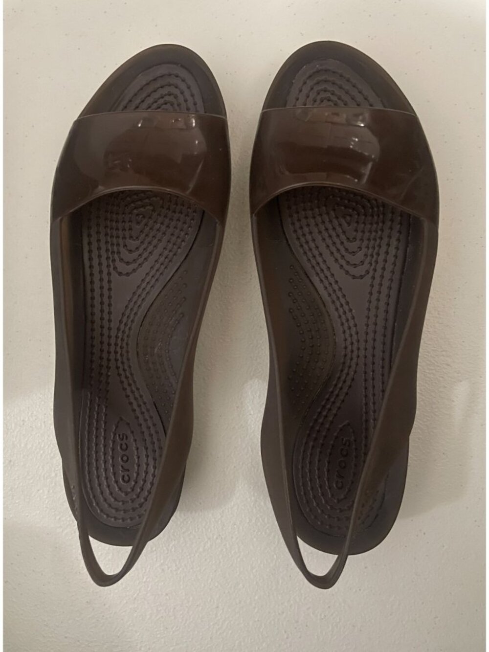 Crocs Colorblock Slingback Flat Sandals Jelly Womens Sz 7W